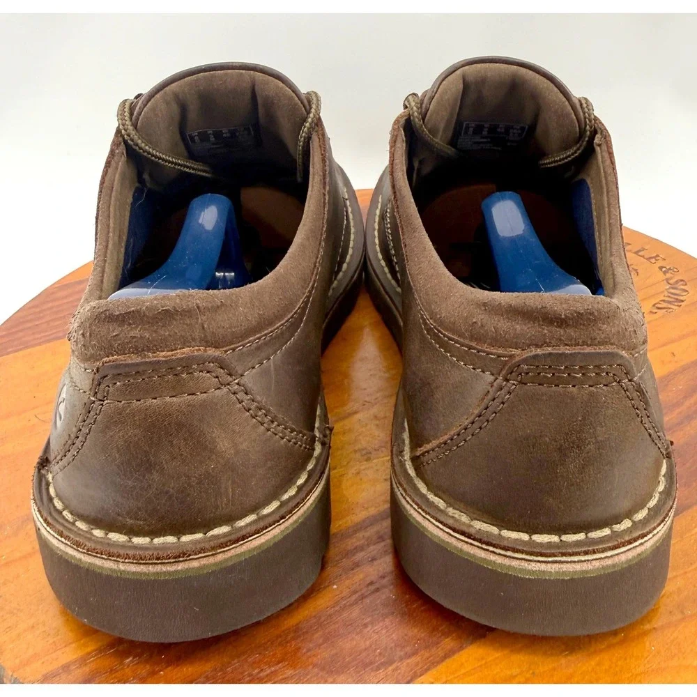 Clarks Collection Eastford Shoes Mens 9 Leather Lace Up Casual Brown